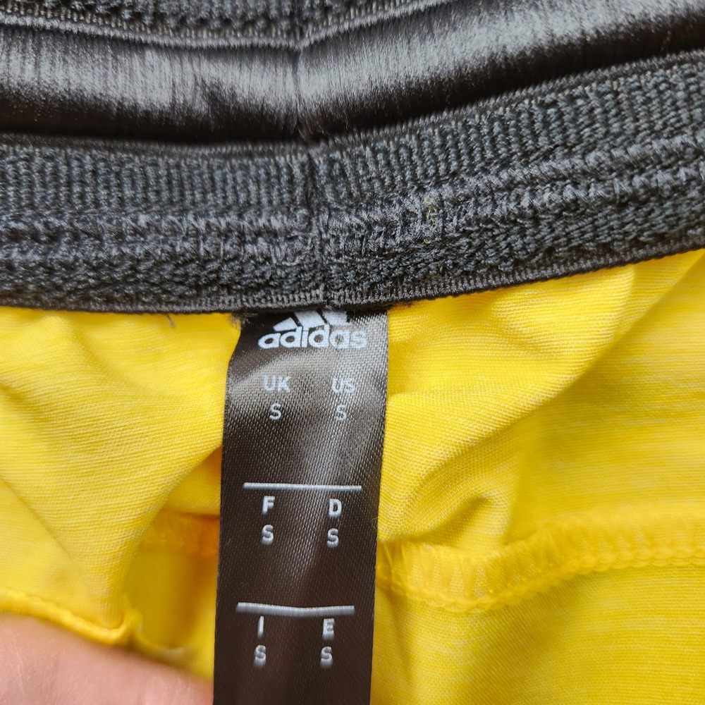 Adidas Mens Aeroready Athletic Running Shorts Yellow Black Size Small 5 Inch - Picture 3 of 6